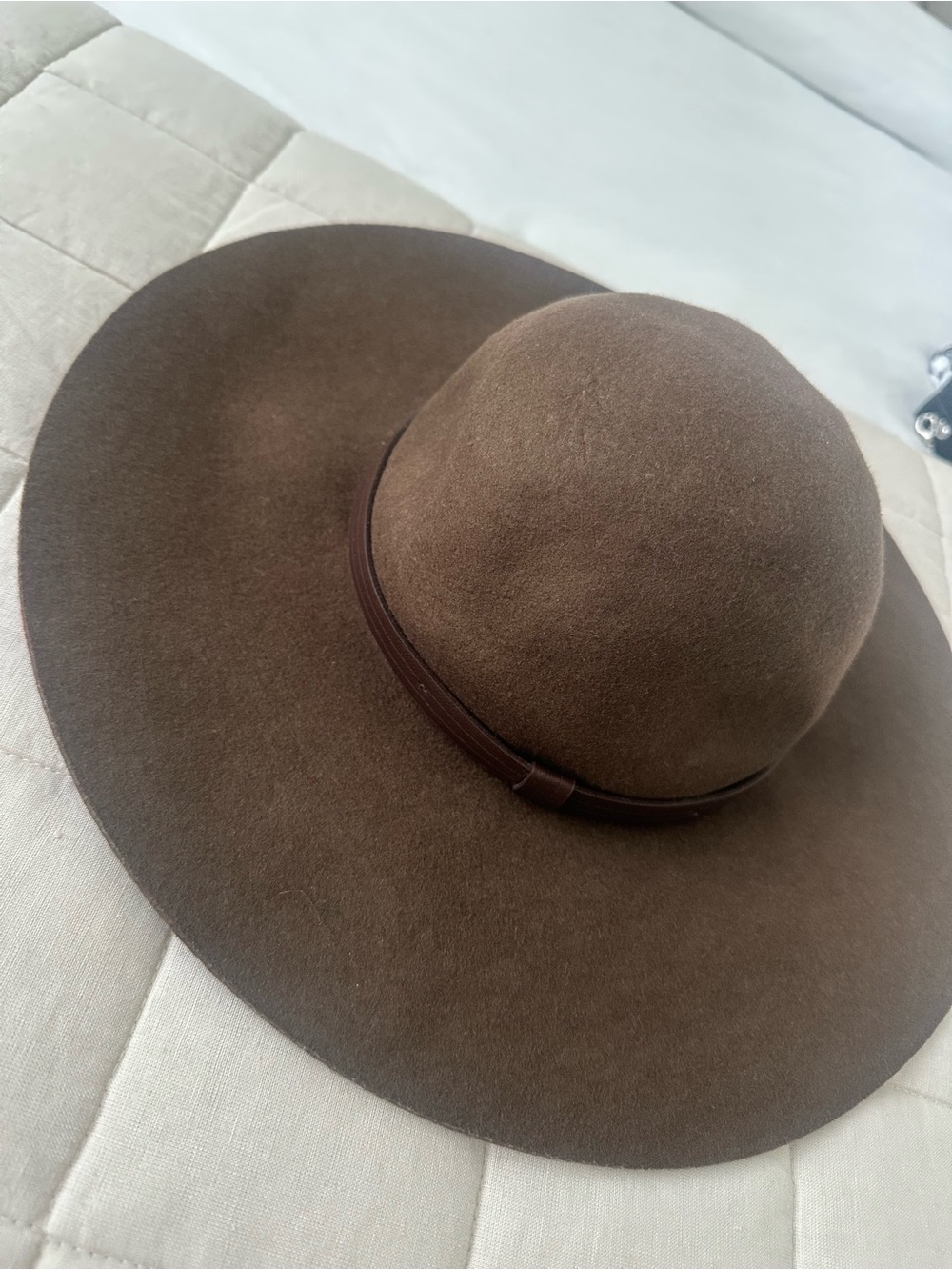 Sonoma Wide Brim Felt Fedora Hat - Chocolate Brown - Picture 3 of 4